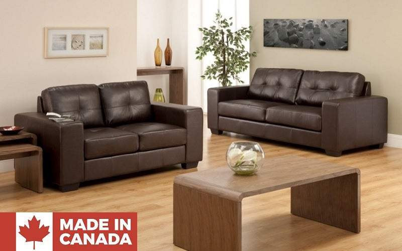 Sofa Set - 3 Piece - Chocolate (Made in Canada)