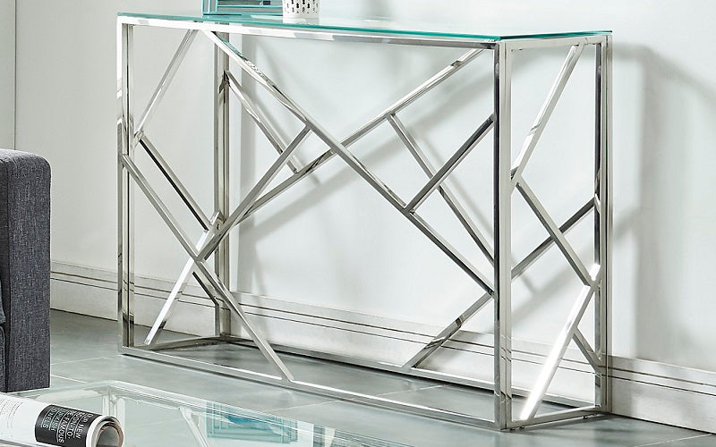 Coffee Table Set with Glass Top - 3 pc - Chrome