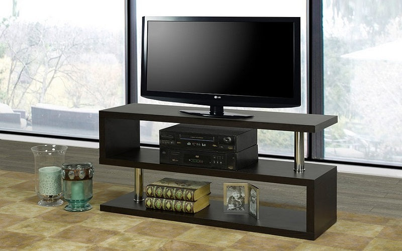 TV Stand with Shelves - Espresso
