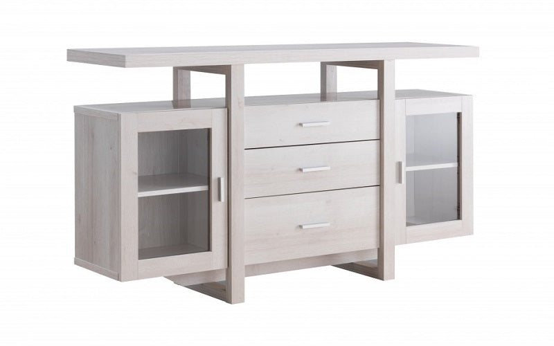 Buffet or Cabinet with 3 Drawers - White Oak