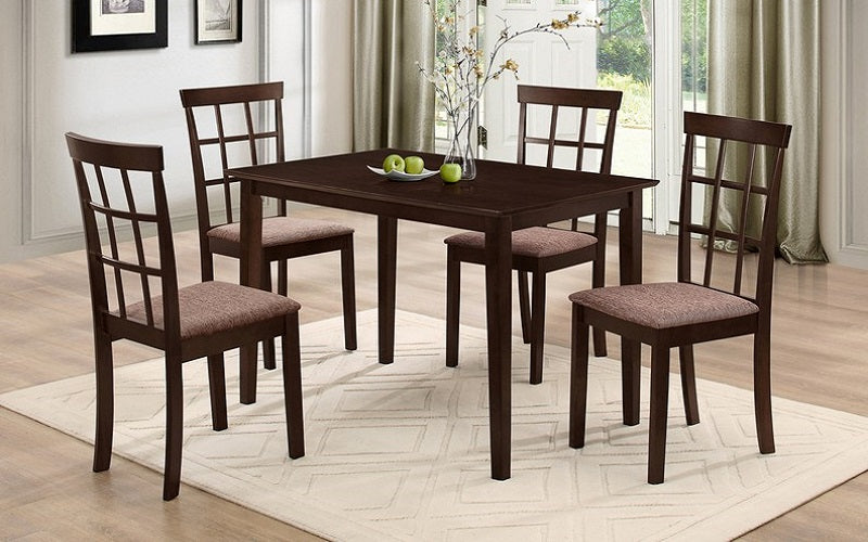 Kitchen Set with Solid Wood - 5 pc or 7 pc - Espresso