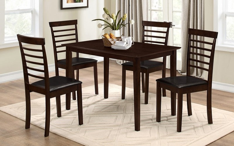 Kitchen Set with Solid Wood - 5 pc or 7 pc - Espresso