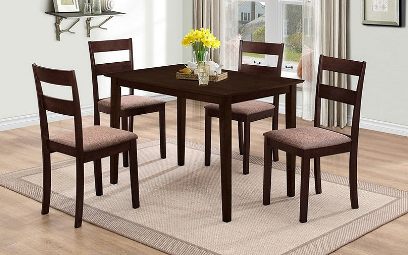 Kitchen Set with Solid Wood - 5 pc or 7 pc - Espresso