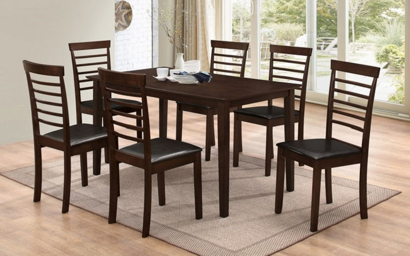 Kitchen Set with Solid Wood - 5 pc or 7 pc - Espresso