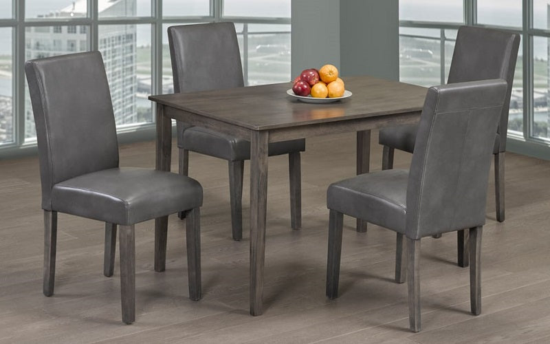 Kitchen Set with Rectangle Top - 5 pc - Grey