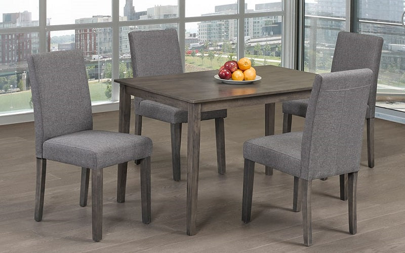 Kitchen Set with Rectangle Top - 5 pc - Grey